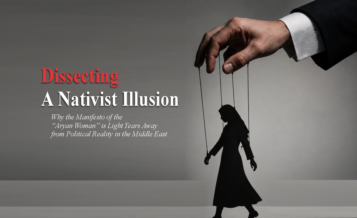 Illustration of geopolitical control and women's rights